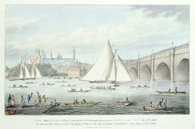 View of Westminster and the Bridge, with a Sailing Match, 1830 by English School